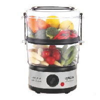 Food Steamer Gourmet Black And Silver