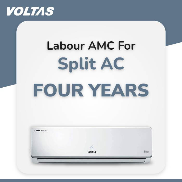 Voltas SPLIT AC (upto 2 Tons) under WTA - Four Years Labour AMC - (2 Services Included per year) for AC purchased in 2022